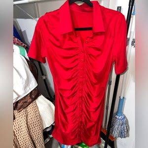 WOMENS RED DRESS FITTED XL